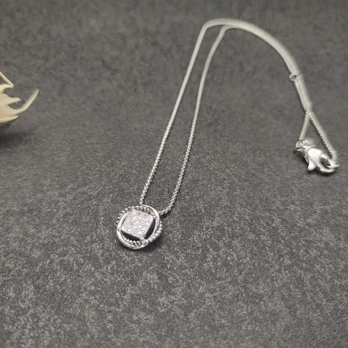 David Yurman Cable Cushion Pavé Diamond Necklace
