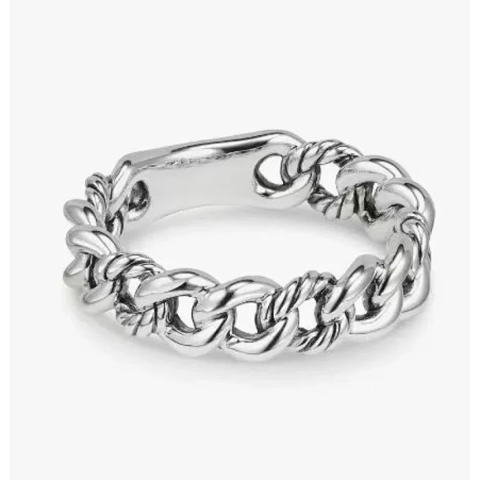 David Yurman Silver 5mm Hoop Band Ring