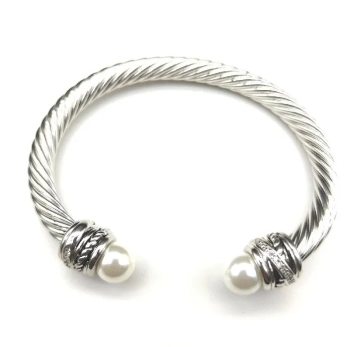 David Yurman 7mm Cable Cuff Bracelet with Rotating End Caps