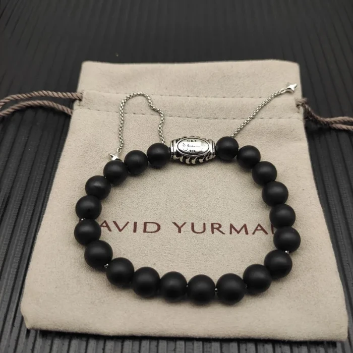 David Yurman 8mm Stretch Matte Black Onyx Bracelet