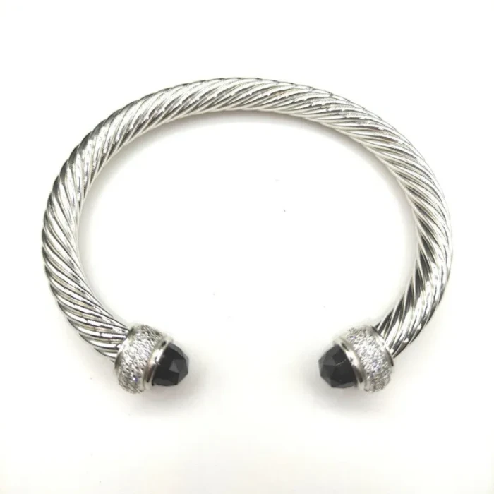 David Yurman 7mm Full Pavé Black Diamond Cable Bracelet