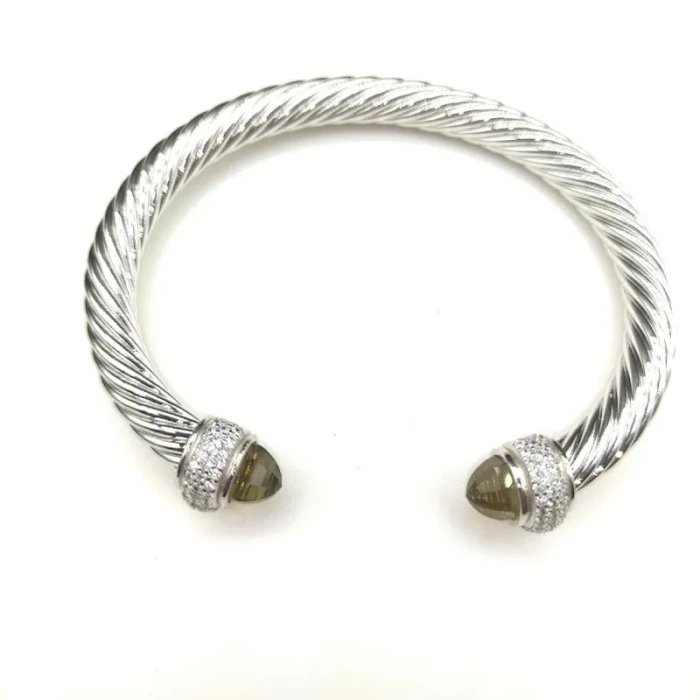 David Yurman 7mm Full Pavé Brown Diamond Cuff Bracelet