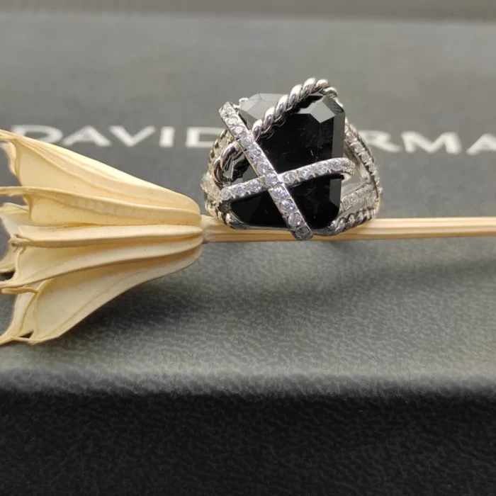David Yurman Black Onyx Bezel Gemstone Ring