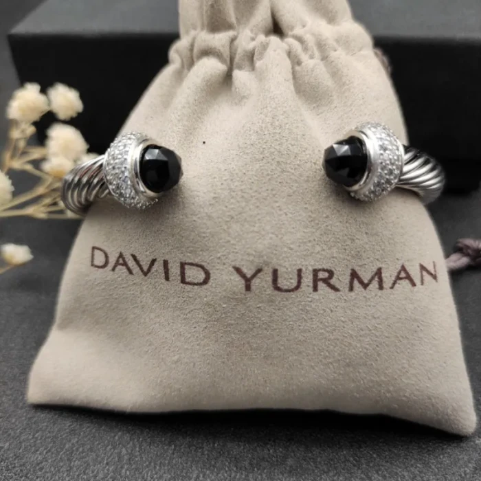 David Yurman 7mm Full Pavé Black Diamond Cable Bracelet