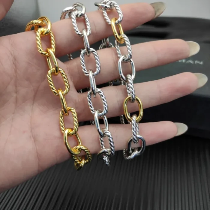 David Yurman 8.5mm Madison Chain Bracelet Gold and Silver