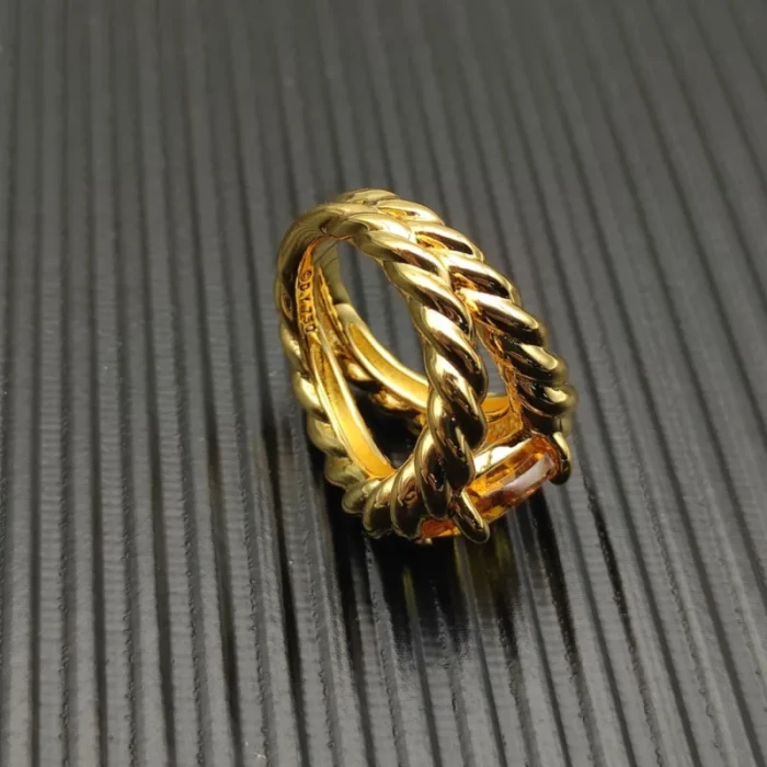 David Yurman 20mm Marbella Yellow Diamond Ring