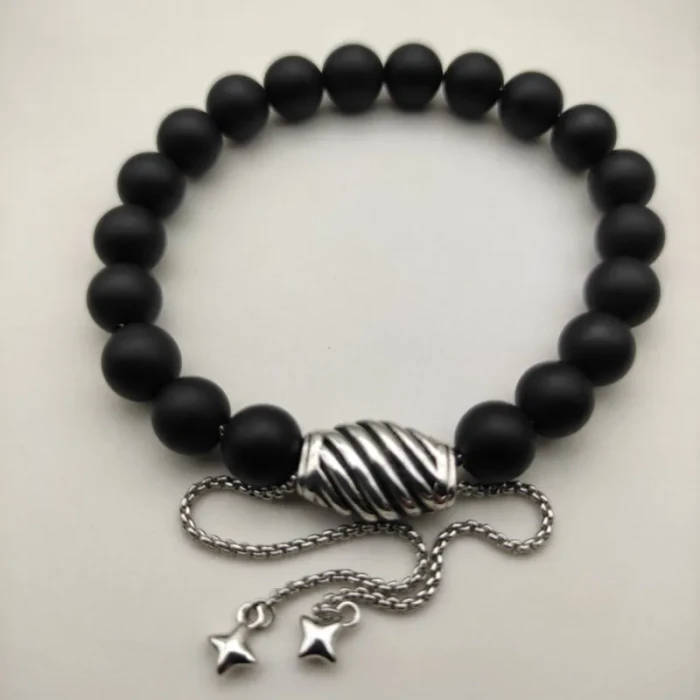 David Yurman 8mm Stretch Matte Black Onyx Bracelet