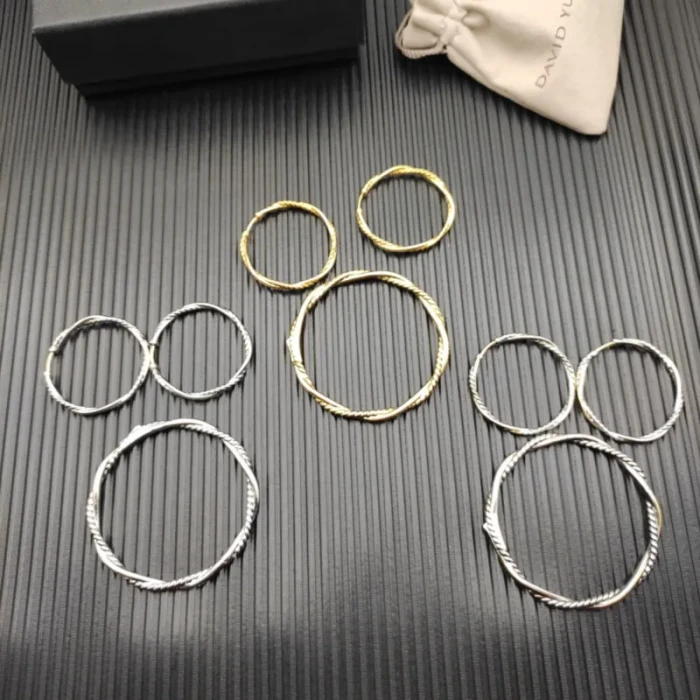 David Yurman 4.4mm Sterling Silver Small Infinity Interwoven Bangle Bracelet