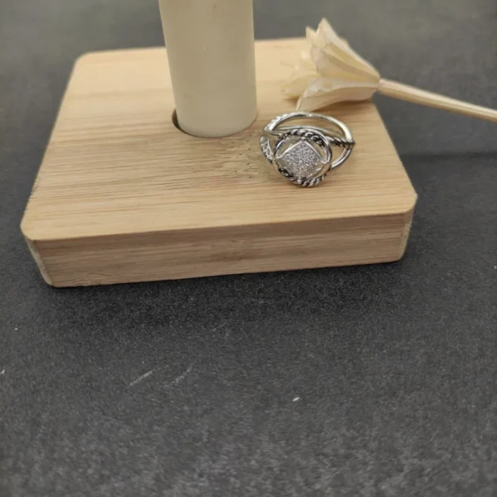 David Yurman Square Pavé Diamond Ring