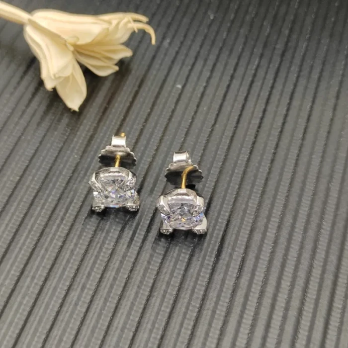 David Yurman 8mm Four-Prong White Diamond Stud Earrings