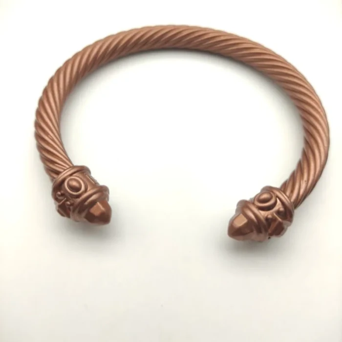David Yurman 7mm Beige Colorful Enamel Cuff Bracelet, Fits Wrist Size 16cm - 20cm