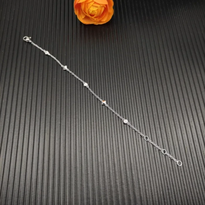 David Yurman Sterling Silver Small Modern Pavé Diamond Bracelet