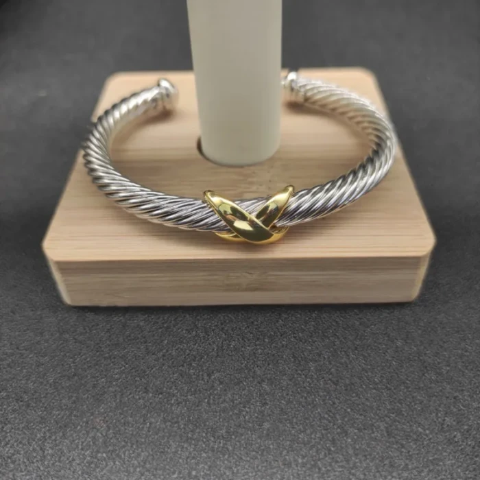 David Yurman 7mm Cable Cuff Bracelet with X-Station Accent