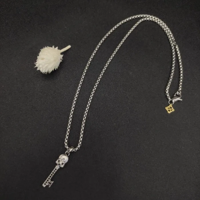 David Yurman Cable Chain Key Pendant Necklace with Sculpted End Cap