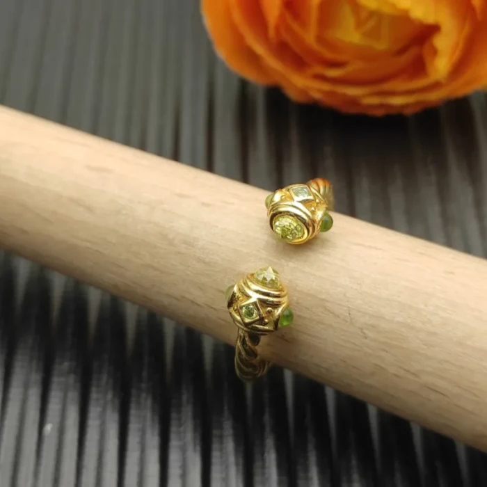 David Yurman 2.3mm Gold Renaissance Green Diamond Pavé Ring