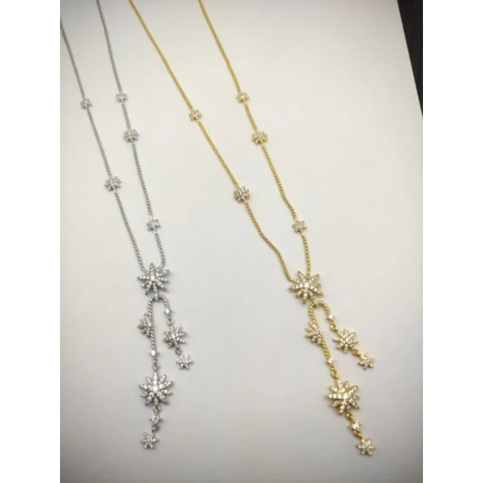 David Yurman Silver Starburst Cluster Necklace
