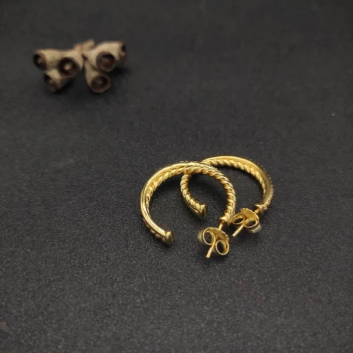 David Yurman Cable Pavé Diamond Gold Hoop Earrings
