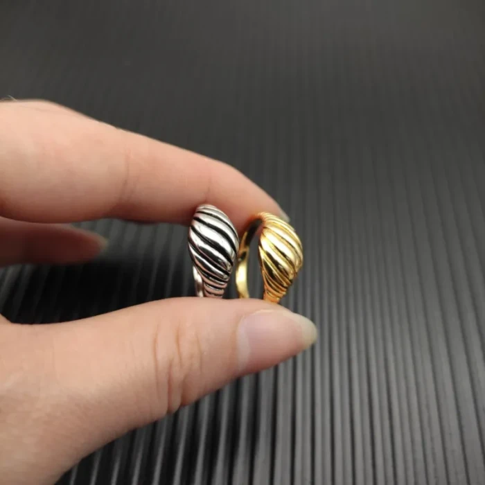 David Yurman 10mm Gold Wave Ring