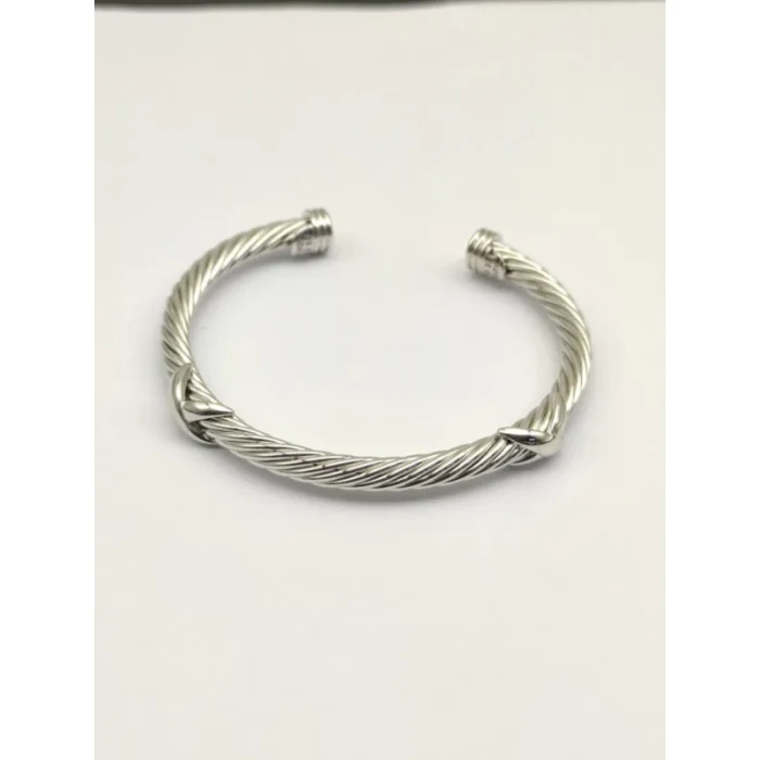 David Yurman 5mm Silver Double X Bracelet