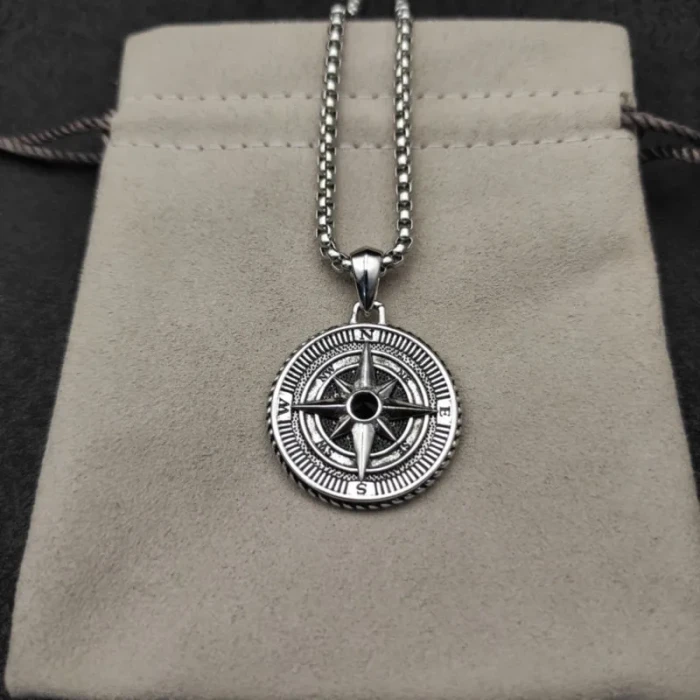 David Yurman Compass Black Diamond Pendant Necklace
