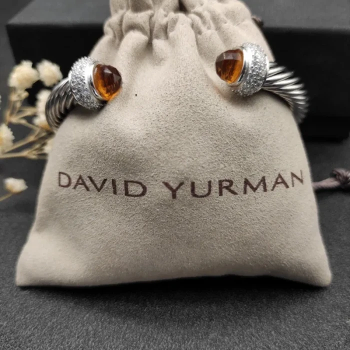 David Yurman 7mm Full Pavé Champagne Diamond Cuff Bracelet