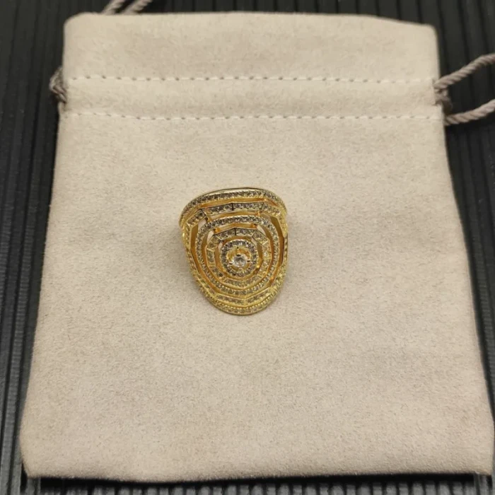 David Yurman 30mm Gold Stax Statement Ring