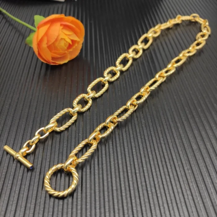 David Yurman Gold Cable Chain Necklace 50cm