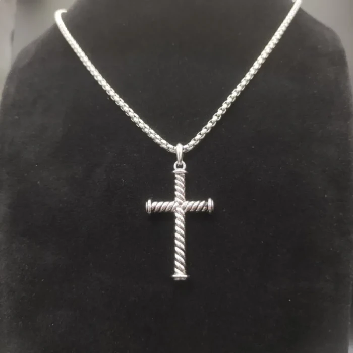 David Yurman Sterling Silver Cross Pendant Necklace