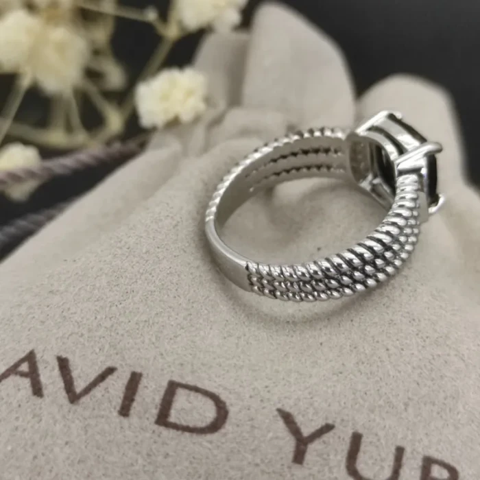 David Yurman Small Pavé Red Diamond Ring