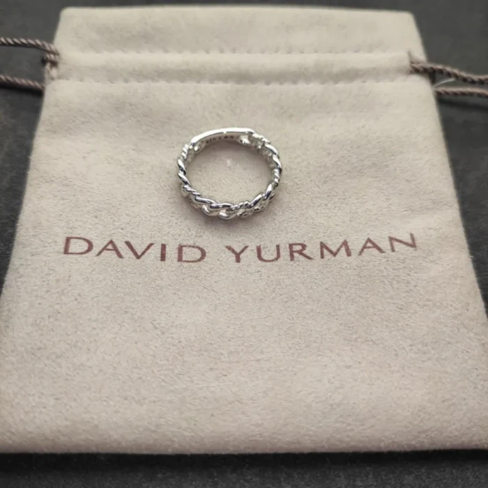 David Yurman Silver 5mm Hoop Band Ring