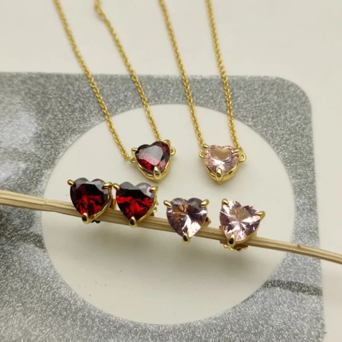 David Yurman 8mm Ruby Heart Diamond Pendant Necklace