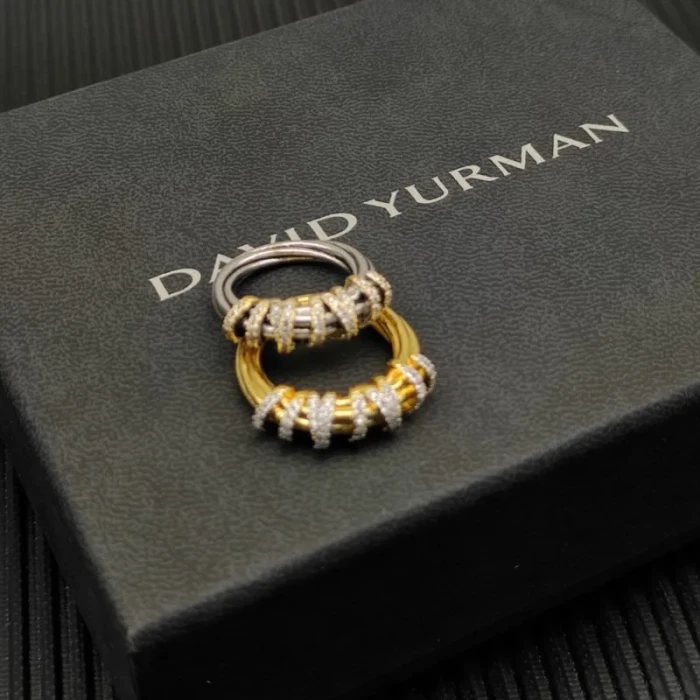 David Yurman Gold Twisted Bend Ring
