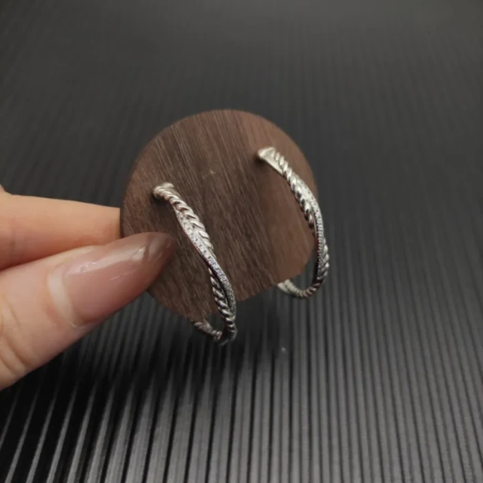 David Yurman Sterling Silver 42mm Infinity Hoop Earrings