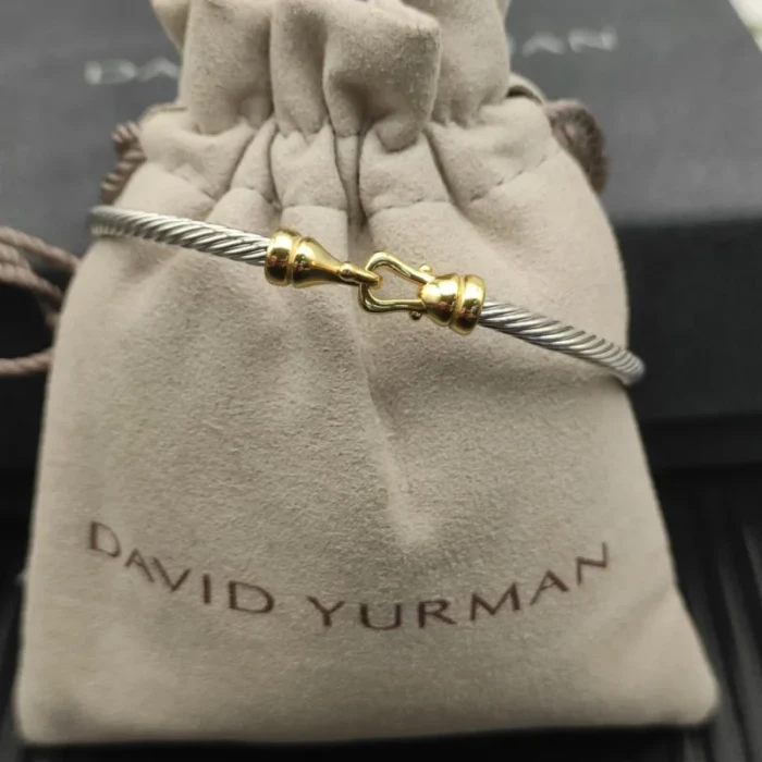 David Yurman 3mm Gold Hook Head Bracelet