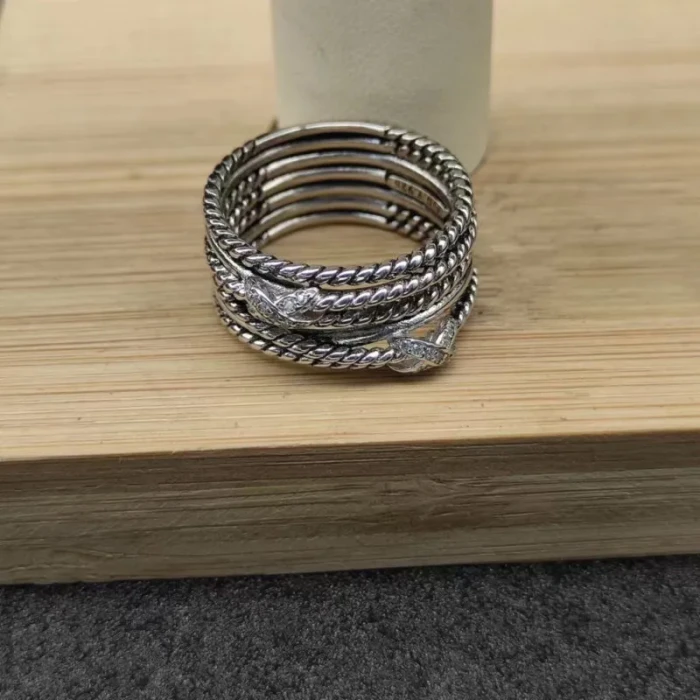 David Yurman Cable Double X Diamond Ring