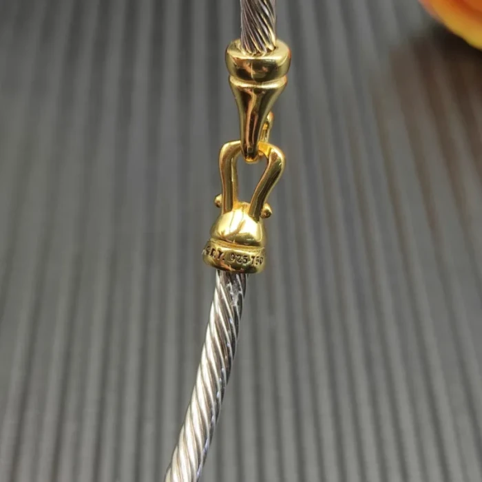 David Yurman 3mm Gold Hook Head Bracelet