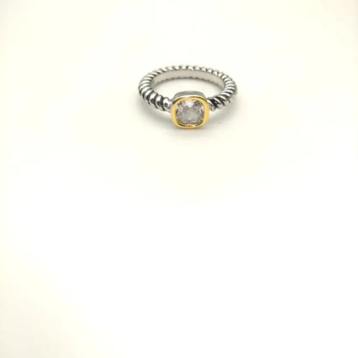 David Yurman 6mm Wide Square White Diamond Ring