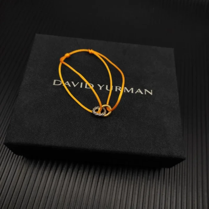 David Yurman Yellow Double Ring Nylon Cord Bracelet