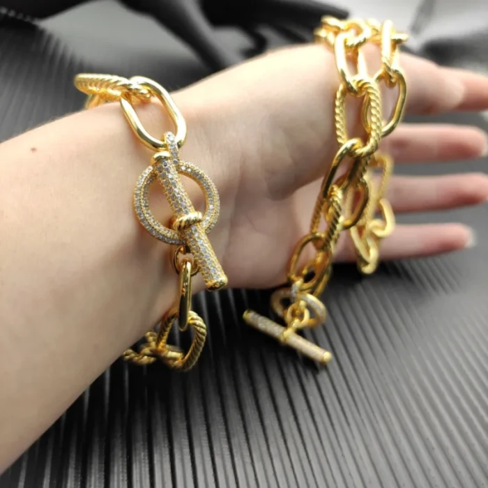 David Yurman Diamond-Set Cable Twist Clasp Bracelet