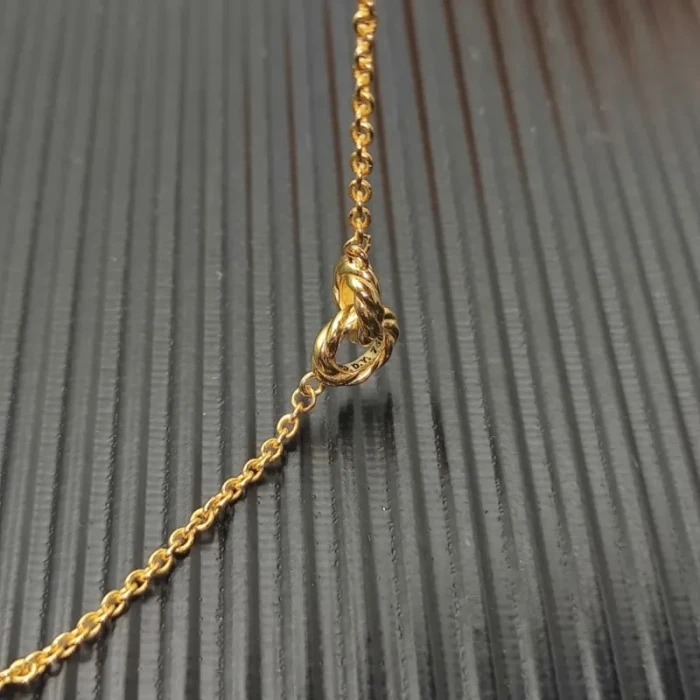 David Yurman 8mm Gold Double Ring Cable Bracelet