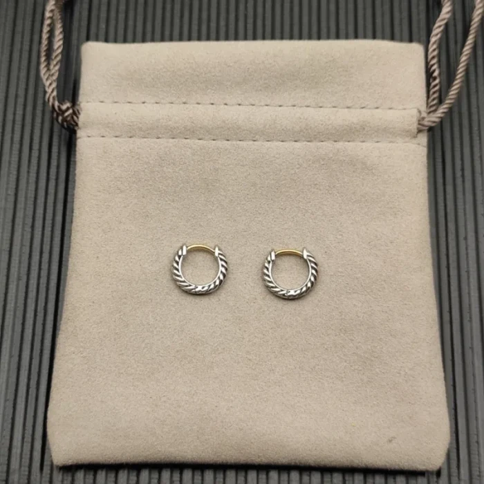 David Yurman Silver 11mm Cable Mini Hoop Earrings