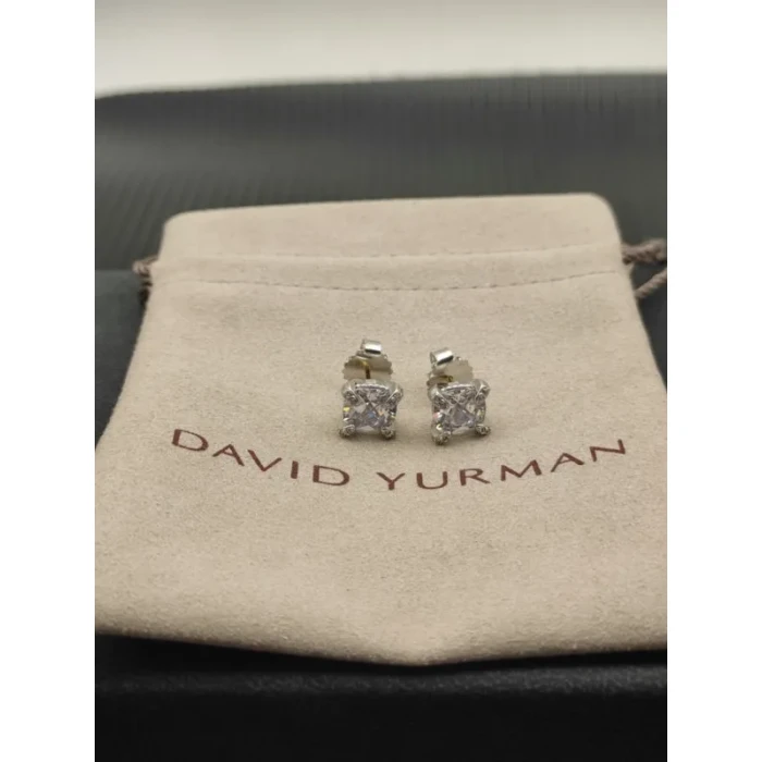 David Yurman 8mm Four-Prong White Diamond Stud Earrings