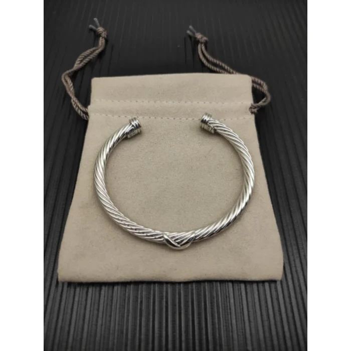 David Yurman 5mm Silver Single X Bracelet