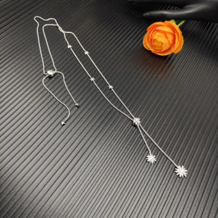 David Yurman Sterling Silver Starburst Cluster Necklace