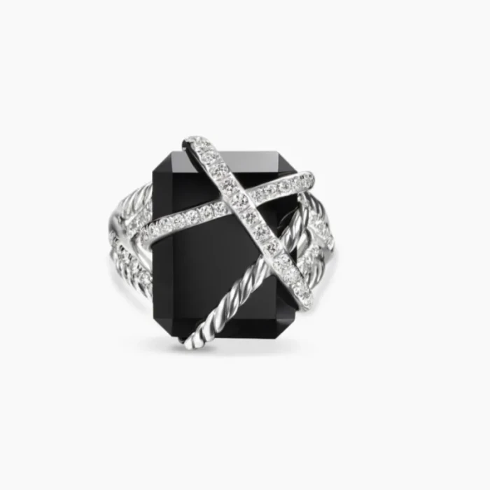 David Yurman Black Onyx Bezel Gemstone Ring