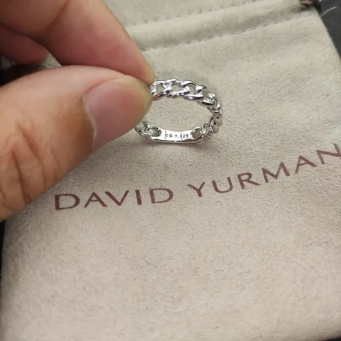 David Yurman Silver 5mm Hoop Band Ring