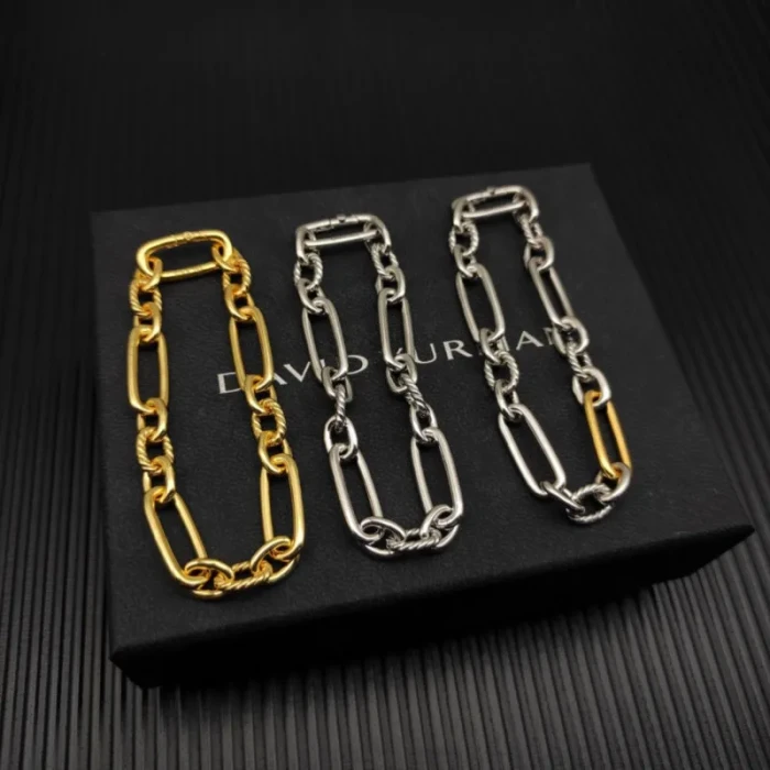 David Yurman 9.8mm Gold and Silver Lexington Chain Bracelet