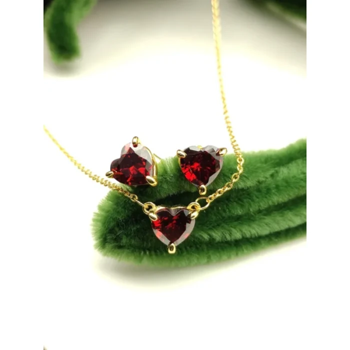 David Yurman 8mm Ruby Heart Diamond Pendant Necklace