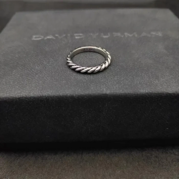 David Yurman 3mm Cable Single Row Ring Silver
