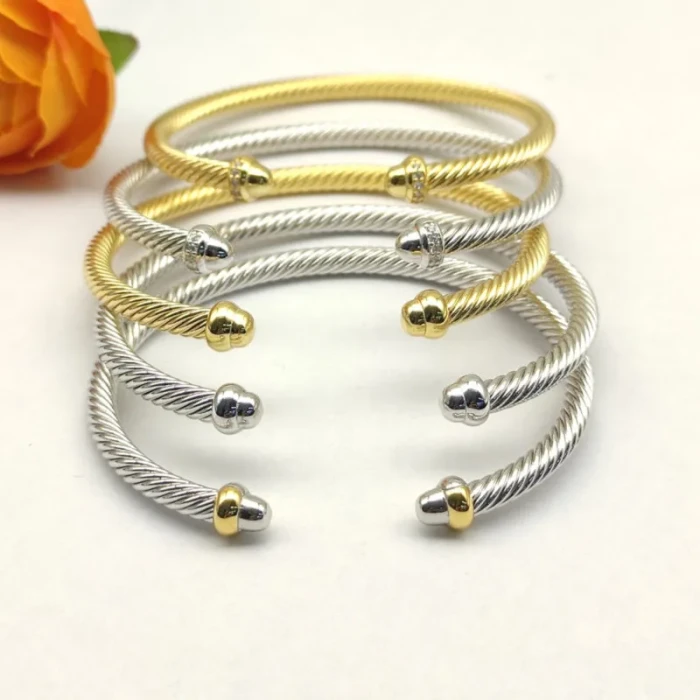 David Yurman 4mm Gold Round End Bracelet